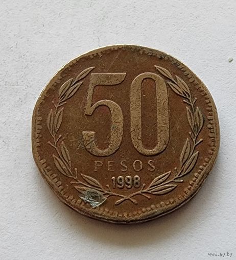Чили 50 песо, 1998