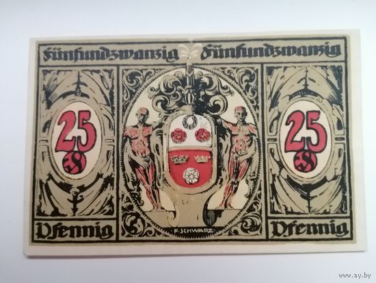 Нотгельды 25 пф. c рубля