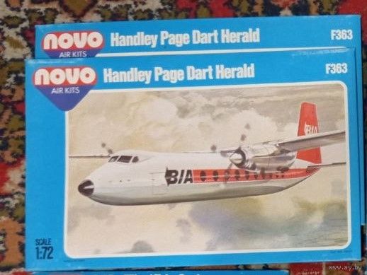 NOVO 1/72 F363 Dart Herald оригинальная коробка верх (низ был из обычного картона без рисунков)