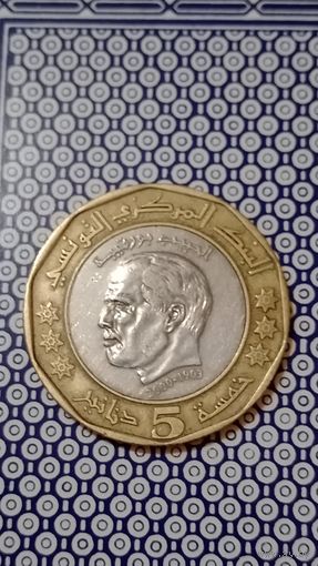Тунис 5 динар 2002