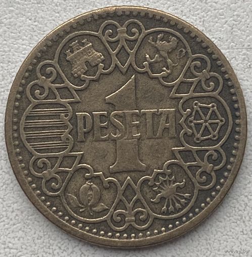 Испания 1 песета 1944 г.