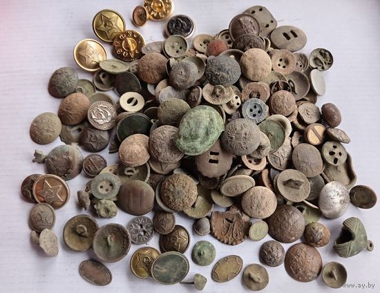Старые пуговицы, огромный лот, 230 штук и в +.