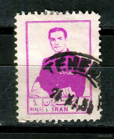 Иран - 1955/1956 - Шах Мохаммед Реза Пехлеви 5R - [Mi.953] - 1 марка. Гашеная.  (Лот 9JD)-TG2P1