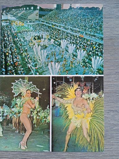 Этнография. Бразилия, Рио-де-Жанейро. Карнавал самбы