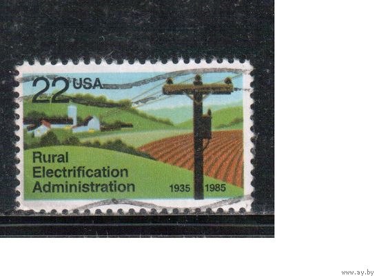 США-1985, (Мих.1752),  гаш., Электрофикация(одиночка)