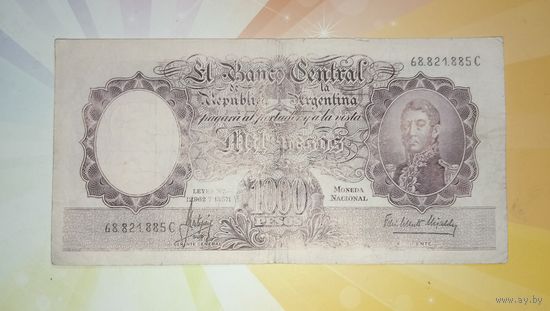 Аргентина 1000 песо 1954г. Не частая