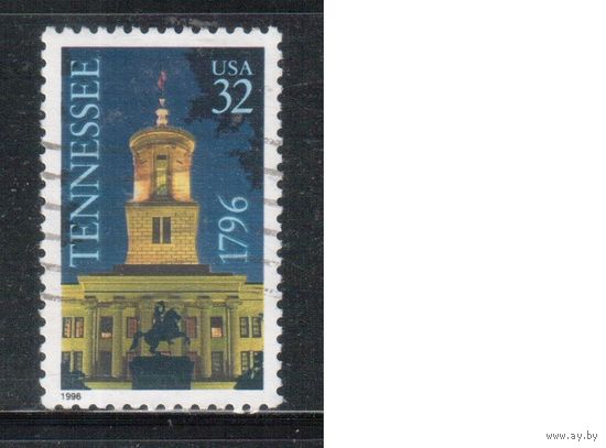 США-1996 (Мих.2728) , гаш., Штат Теннесси(одиночка),