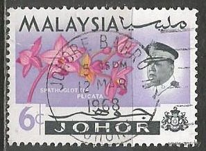 Малайские штаты(Джохор). Цветы. Орхидеи. 1965г. Mi#157.