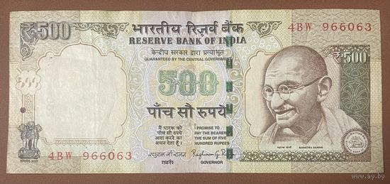 Банкнота Индия 500 рупий 2016 год.