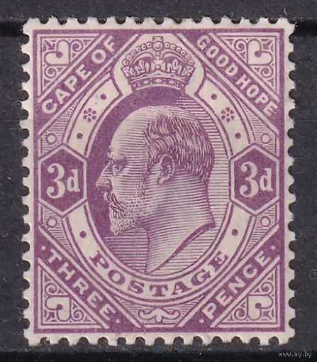 17.BrK. Великобритания. Колонии. Мыс Доброй Надежды. Эдуард VII. Стандарт. 3P 1902 г. Mi.#57.