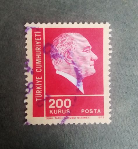 Марка Турция 1972 год Ататюрк
