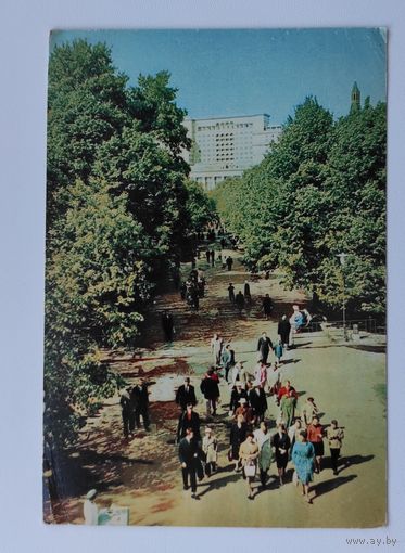 Почтовая карточка 1965 г. "Москва. В Александровском саду". Фото Д. Бальтерманца.