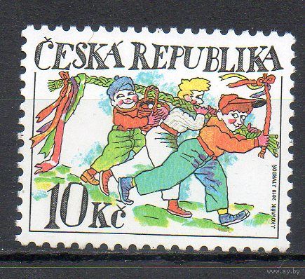 Пасха Чехия 2010 год серия из 1 марки