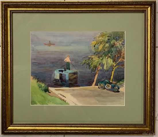 Доморад В.А. Акварель. Размер с рамой и паспарту 44,5х39 см.