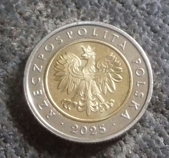 5 злотых, Польша 2025 г.