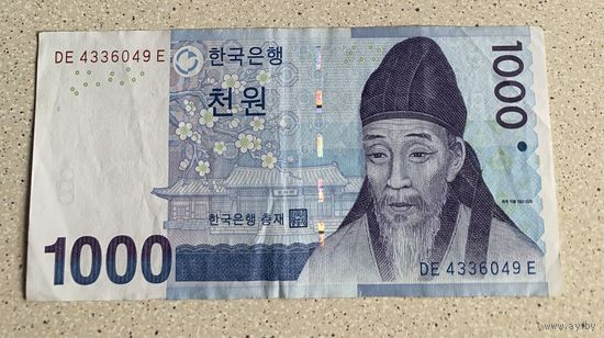 Южная Корея 1000 вон 2007
