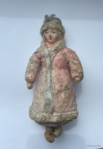 Елочная игрушка вата, папье-маше