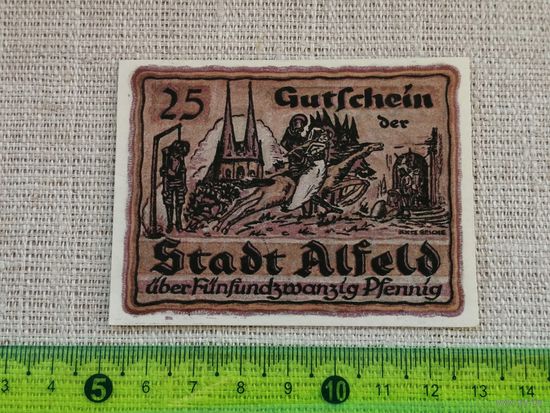 Германия-нотгельд 25 пфенингов Alfeld