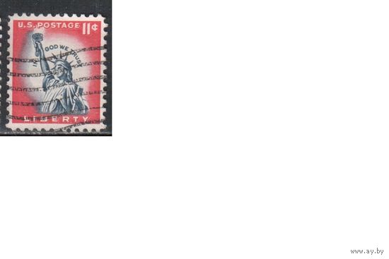 США-1954, (Мих.666), гаш.  , Стандарт, Статуя Свободы,
