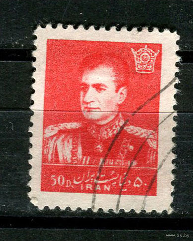 Иран - 1958/1960 - Мохаммад Реза Пехлеви 50D - [Mi.1037] - 1 марка. Гашеная.  (Лот 10JD)-TG2P1
