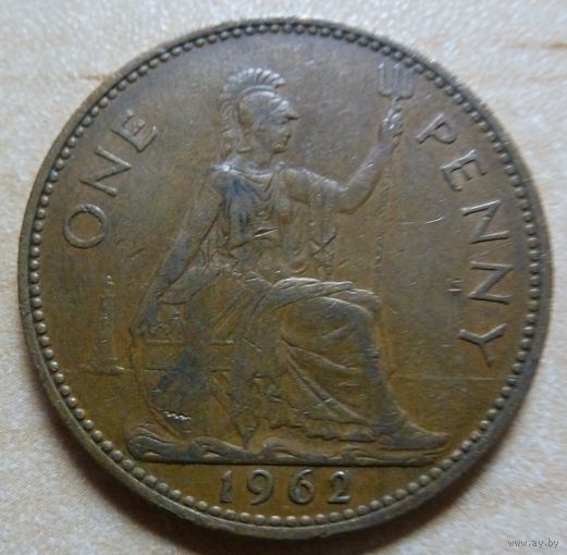1 пенни 1962 Великобритания