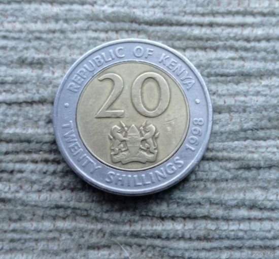 Werty71 Кения 20 шиллингов 1998 Биметалл