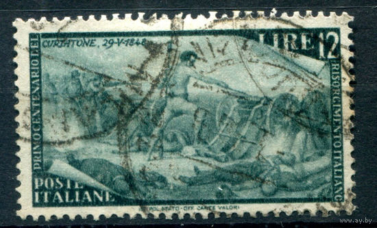 Италия - 1948г. - 100 лет Революции, 12 L - 1 марка - гашёная [Mi 754]. #1-It-16-B-1