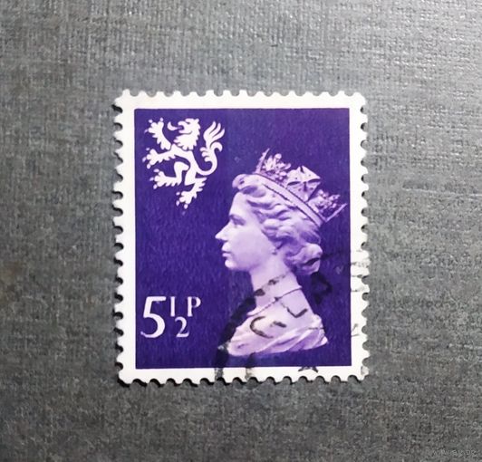 Марка Великобритания ( Шотландия ) 1974 год Королева