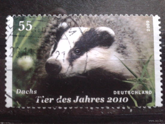 Германия 2009 Барсук Михель-1,0 евро гаш