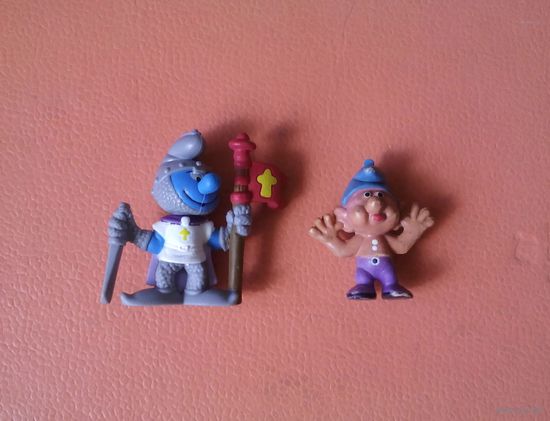 Смурфы смурфики (Smurf, гном, Шлюмпф, Schlumpf, Schleich) солдатик рыцарь крестоносец