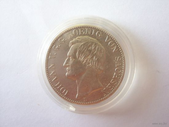 Саксония. Талер. 1866 г. Оригинал.