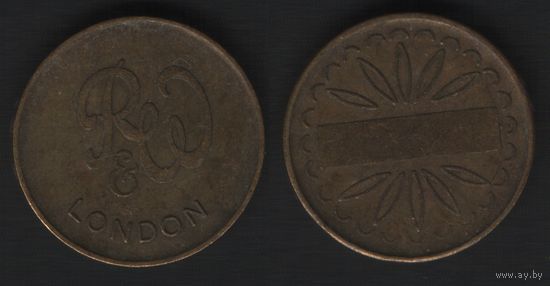 R&W London -- (в узоре прямоуг.) (21mm)желт. без надп. (f0