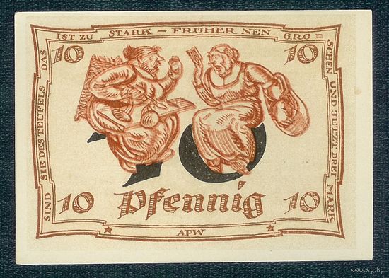 Германия, Нотгельд 10 пфеннигов 1921 год, UNC-