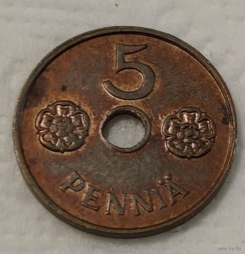 Финляндия 5 пенни, 1942 (14-11-52)