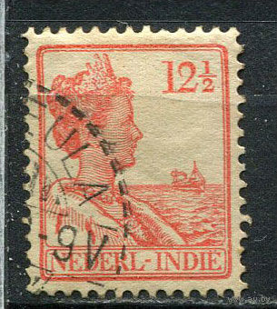 Нидерландская Индия - 1922/1925 - Королева Вильгельмина 12 1/2С - [Mi.143] - 1 марка. Гашеная.  (Лот 40Gs)-T41P16