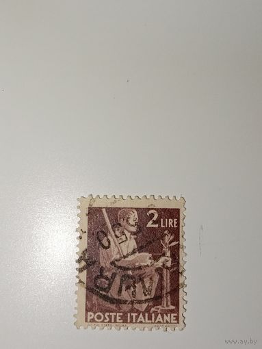 Италия 1949 Обычно изображает исторические фигуры или аллегорические сцены.