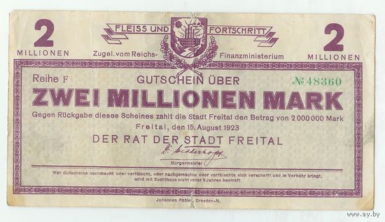 Германия, 2 000 000 марок 1923 год.