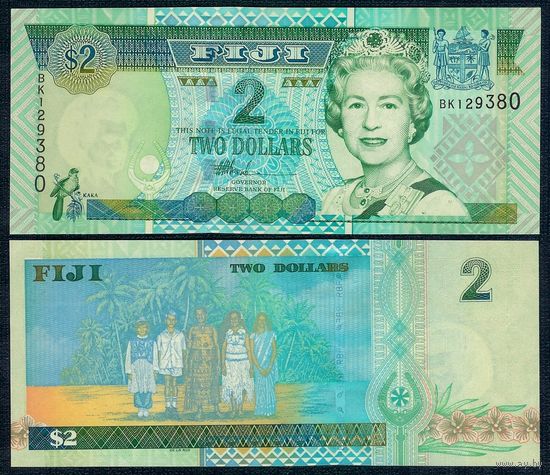 Фиджи 2 долларов 2002 год, UNC