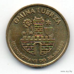 ГМИНА ЛЮБЖА (ПОЛЬША). 3 злотых 2009. Ночь Ненюфаров (Лилий). Тираж 20000. Чеканка Варшавского Монетного двора.
