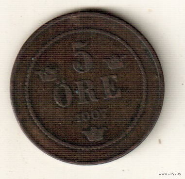 Швеция 5 эре 1907