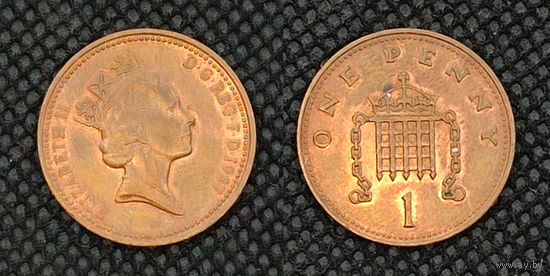 1 пенни 1987, Великобритания