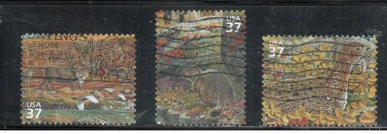 США-2003 (Мих.3765-) ,  гаш. , Фауна , 3 марки,