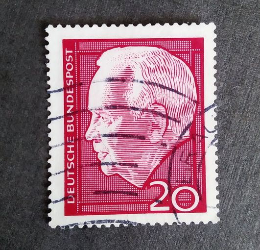 Марка Германия 1964 год Генрих Любке