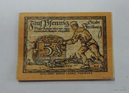 5 пфеннигов 1921г. (нотгельды) Германия.