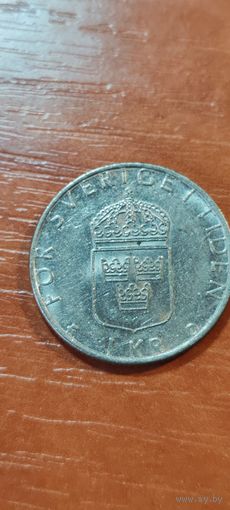 Швеция 1 крон 1990