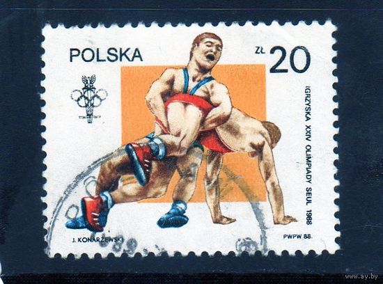 Польша.Спорт.Борьба.Олимпийские игры.Сеул.1988.