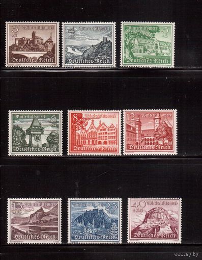 Германия-1939,(Мих.730-738) ** ( 1 м - *) , Зимняя помощь, Архитектура (полная серия)
