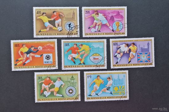 Монголия 1978 СПОРТ. Футбол. Чемпионат Мира. Серия 7 марок