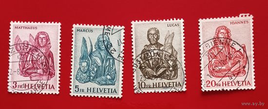 Швейцария 1961 религия святые Марк, Матфей, Иоан, Лука полная серия