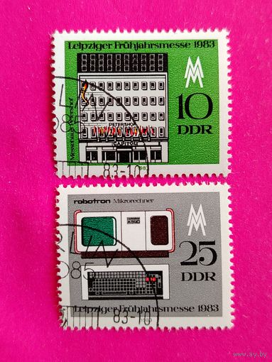 ГДР. Ярмарка в Лейпциге. ( 1 марка ) 1983 года. 9-10.